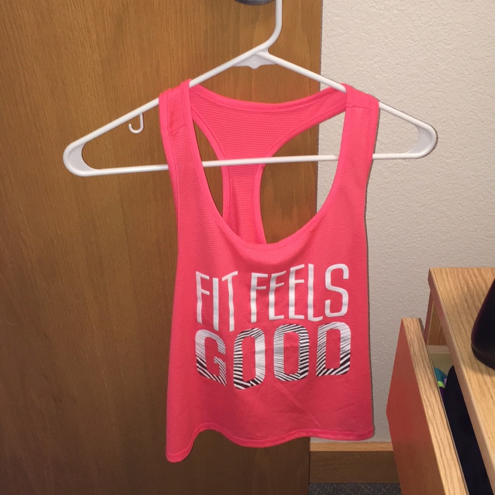 Fit logo racerback tank top